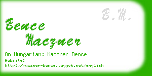 bence maczner business card